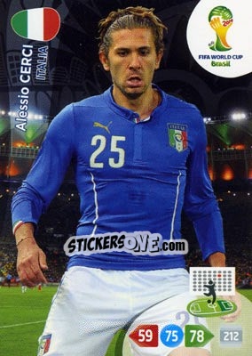 Sticker Alessio Cerci - FIFA World Cup Brazil 2014. Adrenalyn XL - Panini