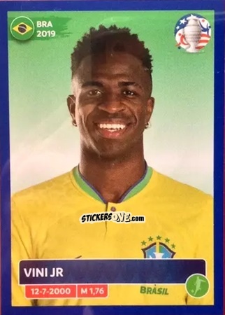 Sticker Vinícius Júnior - CONMEBOL Copa América 2024
 n. BRA18 - Panini