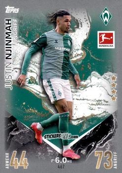 Cromo Justin Njinmah - German Fussball Bundesliga 2023-2024. Match Attax Extra
 n. 467 - Topps