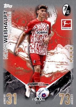 Cromo Noah Weißhaupt - German Fussball Bundesliga 2023-2024. Match Attax Extra
 n. 478 - Topps