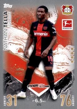 Cromo Nathan Tella - German Fussball Bundesliga 2023-2024. Match Attax Extra
 n. 494 - Topps