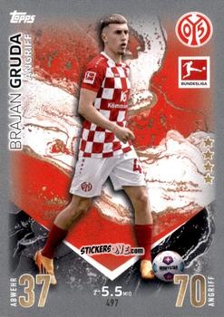 Sticker Brajan Gruda - German Fussball Bundesliga 2023-2024. Match Attax Extra
 n. 497 - Topps