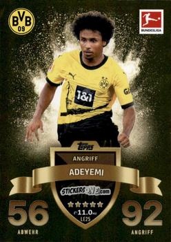 Figurina Karim Adeyemi - German Fussball Bundesliga 2023-2024. Match Attax Extra
 n. LE25 - Topps