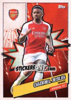 Sticker GABRIEL JESUS - Arsenal Team Set 2023-2024 n. AFCH-6 - Topps