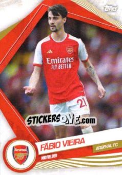 Sticker FABIO VIEIRA - Arsenal Team Set 2023-2024 - Topps