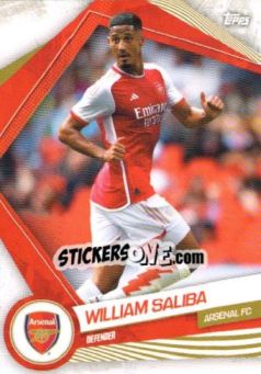 Sticker WILLIAM SALIBA - Arsenal Team Set 2023-2024 - Topps