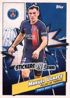 Sticker MANUEL UGARTE - Paris-Saint Germain Team Set 2023-2024 - Topps