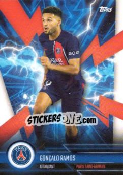 Sticker GONCALO RAMOS - Paris-Saint Germain Team Set 2023-2024 - Topps