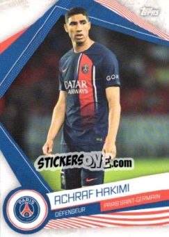 Sticker ACHRAF HAKIMI - Paris-Saint Germain Team Set 2023-2024 - Topps