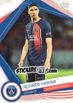 Sticker ACHRAF HAKIMI - Paris-Saint Germain Team Set 2023-2024 n. PSG-3 - Topps