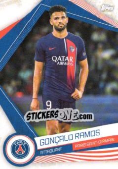 Sticker GONÇALO RAMOS - Paris-Saint Germain Team Set 2023-2024 - Topps