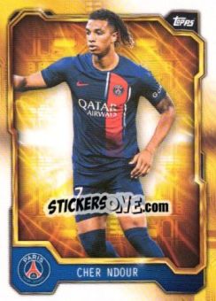 Sticker CHER NDOUR - Paris-Saint Germain Team Set 2023-2024 - Topps