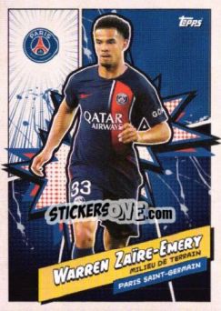 Sticker WARREN ZAIRE-EMERY - Paris-Saint Germain Team Set 2023-2024 - Topps