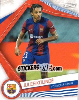 Sticker JULES KOUNDÉ - FC Barcelona Fan Set 2023-2024 n. BAR-4 - Topps
