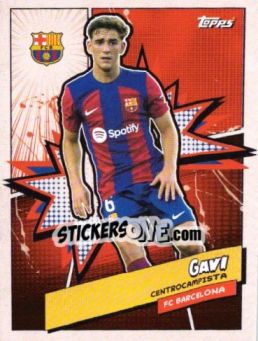 Sticker GAVI - FC Barcelona Fan Set 2023-2024 n. BARH-5 - Topps