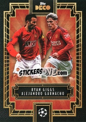 Sticker Ryan Giggs / Alejandro Garnacho - DECO UEFA Club Competitions 2023-2024
 n. 155 - Topps