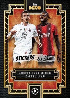 Sticker Andriy Shevchenko / Rafael Leao - DECO UEFA Club Competitions 2023-2024
 n. 164 - Topps