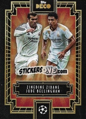 Sticker Zinedine Zidane / Jude Bellingham - DECO UEFA Club Competitions 2023-2024
 n. 165 - Topps