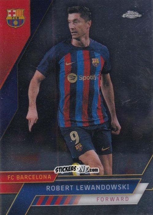 Figurina Robert Lewandowski - Chrome FC Barcelona 2022-2023
 n. 79 - Topps