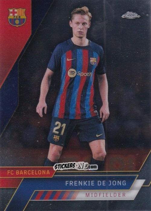 Figurina Frenkie De Jong - Chrome FC Barcelona 2022-2023
 n. 82 - Topps
