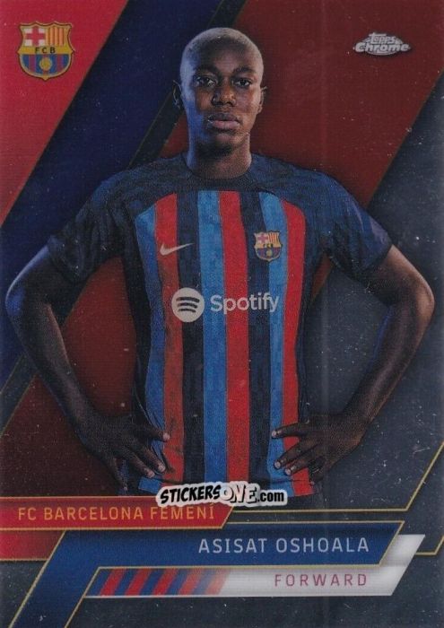 Sticker Asisat Oshoala - Chrome FC Barcelona 2022-2023
 n. 10 - Topps