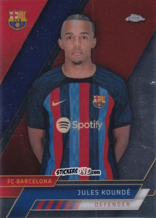 Figurina Jules Koundé - Chrome FC Barcelona 2022-2023
 n. 12 - Topps
