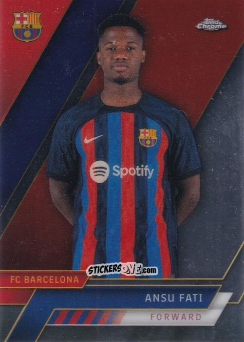 Cromo Ansu Fati - Chrome FC Barcelona 2022-2023
 n. 13 - Topps