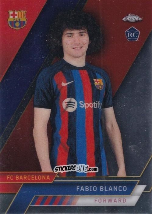 Sticker Fabio Blanco - Chrome FC Barcelona 2022-2023
 n. 16 - Topps