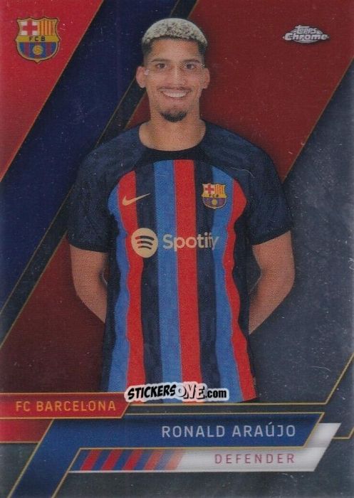 Cromo Ronald Araújo - Chrome FC Barcelona 2022-2023
 n. 17 - Topps