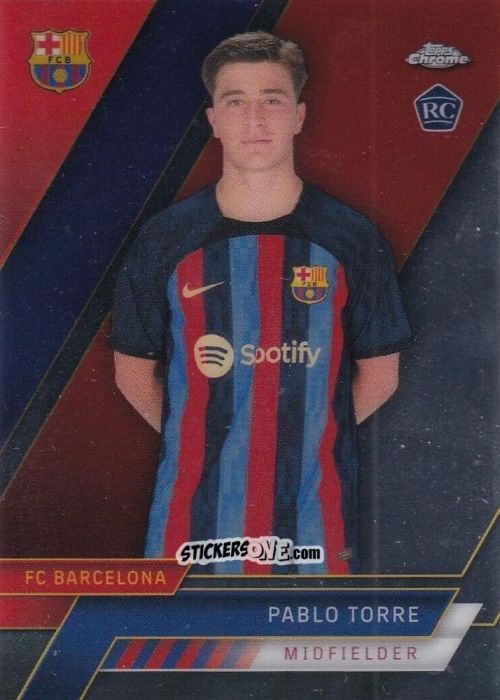 Sticker Pablo Torre - Chrome FC Barcelona 2022-2023
 n. 18 - Topps
