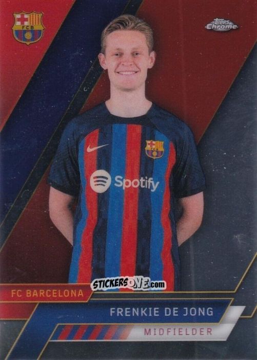 Figurina Frenkie De Jong - Chrome FC Barcelona 2022-2023
 n. 32 - Topps