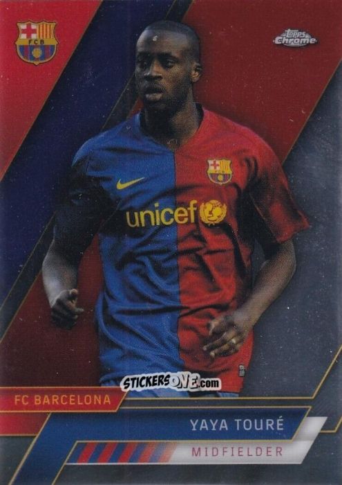 Sticker Yaya Toure - Chrome FC Barcelona 2022-2023
 n. 37 - Topps