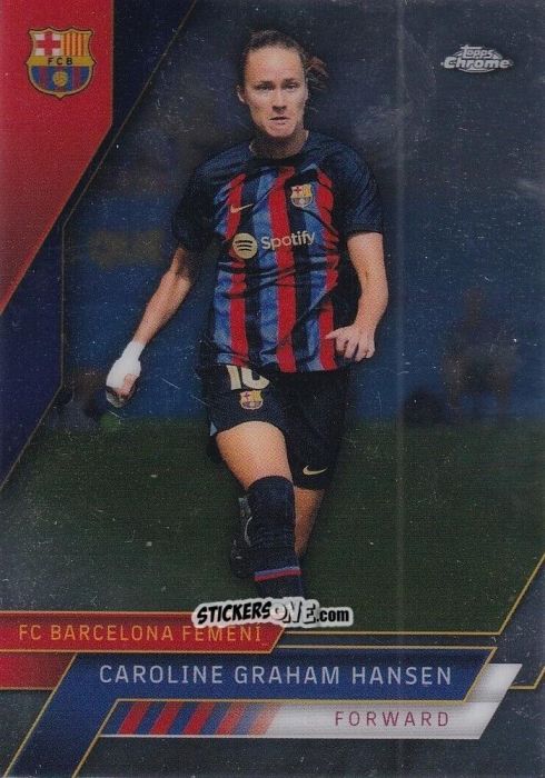 Figurina Caroline Graham Hansen - Chrome FC Barcelona 2022-2023
 n. 54 - Topps