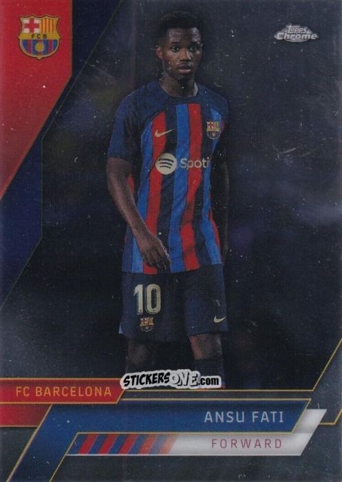 Cromo Ansu Fati - Chrome FC Barcelona 2022-2023
 n. 63 - Topps