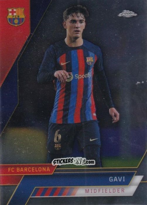 Cromo Gavi - Chrome FC Barcelona 2022-2023
 n. 64 - Topps
