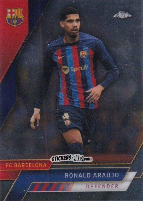 Cromo Ronald Araújo - Chrome FC Barcelona 2022-2023
 n. 67 - Topps