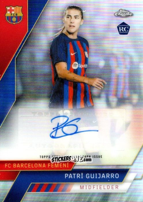 Cromo Patri Guijarro - Chrome FC Barcelona 2022-2023
 n. AA-10 - Topps