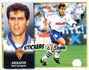 Sticker Aragon - Liga Spagnola 1998-1999 n. 500 - Colecciones ESTE