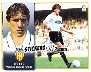 Sticker 2) Tellez (Valencia) - Liga Spagnola 1998-1999 n. 516 - Colecciones ESTE