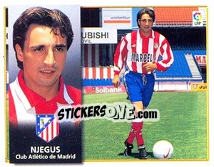 Cromo 4) Njegus (At Madrid) - Liga Spagnola 1998-1999 - Colecciones ESTE