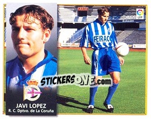 Cromo 7) Javi Lopez (Deportivo) - Liga Spagnola 1998-1999 - Colecciones ESTE