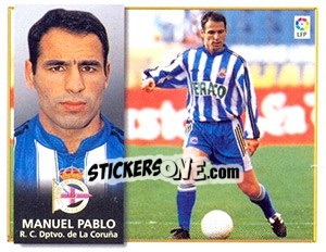Cromo 11) Manuel Pablo (Deportivo) - Liga Spagnola 1998-1999 - Colecciones ESTE