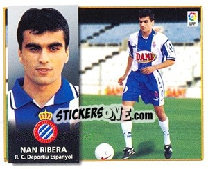 Figurina 12) Nan Ribera (Español) - Liga Spagnola 1998-1999 - Colecciones ESTE
