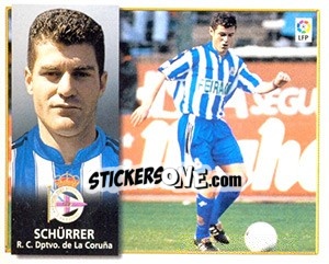 Cromo 19) Schürrer (Deportivo) - Liga Spagnola 1998-1999 - Colecciones ESTE