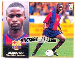 Sticker 28) Okunowo (FC Barcelona) - Liga Spagnola 1998-1999 n. 546 - Colecciones ESTE