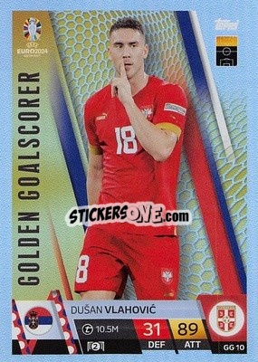 Sticker Dušan Vlahović - UEFA Euro 2024. Match Attax
 n. GG10 - Topps