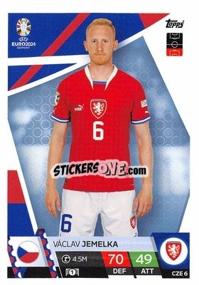 Sticker Václav Jemelka - UEFA Euro 2024. Match Attax
 - Topps