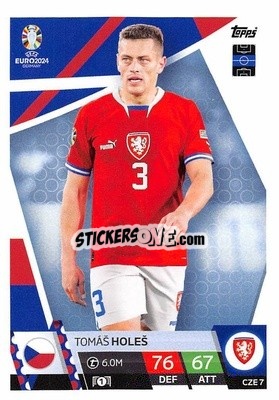 Sticker Tomáš Holeš - UEFA Euro 2024. Match Attax
 n. CZE7 - Topps