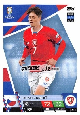 Sticker Ladislav Krejčí - UEFA Euro 2024. Match Attax
 n. CZE8 - Topps