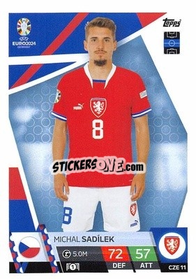 Sticker Michal Sadílek - UEFA Euro 2024. Match Attax
 n. CZE11 - Topps